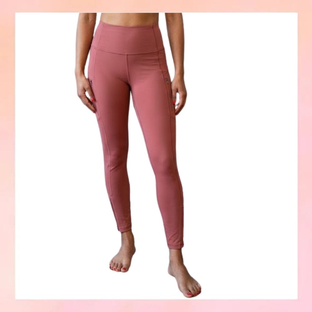 Athleta Rainier Tight High Rise Leggings in Spiced Cabernet Red Small S
